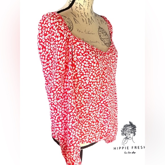 Boden Sweetheart Printed Top Size 6 - Picture 3 of 10